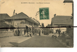 CPA .  SAVOIE. D73. Albens . La Place Centrale. Hôtel De FRANCE - Albens