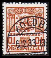 1930. DANMARK.  GEBYR. Late Fee. 10 Øre Brown.  Fine Cancel  KOLDBY 6.12.33. (Michel V16) - JF537083 - Portomarken