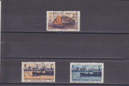 NOUVELLE CALEDONIE - O / FINE CANCELLED - 1948 - SAILING BOAT, STEAMER - Yv. 265, 270/1  - Mi. 332, 337/8 - Used Stamps