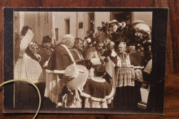 Carte Photo 1910's Procession Benediction Des Fidèles Par Mr Evêque Tirage Print Vintage Bretagne - Sonstige & Ohne Zuordnung