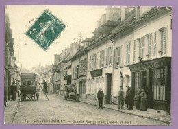 1172- CPM - 77 - Carte Publicitaire - CLAYE-SOUILLY - Grande Rue Prise Du Café De La Paix - Pub Accessimo -  2 - Claye Souilly