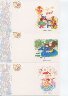 CHINA PRC - 1993 Lottery New Year Cards. Complete Set Of 12 Cards. All Unused. - Andere & Zonder Classificatie