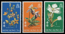 Hongkong 1977 - Mi-Nr. 341-343 ** - MNH - Orchideen / Orchids - Ongebruikt