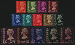 Hongkong 1973 - Mi-Nr. 268-281 ** - MNH - Freimarken - WZ 5 (II) - Nuevos