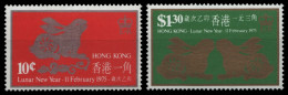 Hongkong 1975 - Mi-Nr. 306-307 X ** - MNH - Wasserzeichen 5 - Jahr Des Hasen - Ungebraucht