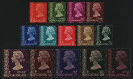 Hongkong 1975 - Mi-Nr. 295-305 ** - MNH - Freimarken - WZ 6 (II) - Ongebruikt