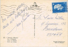 52404. Postal Aerea  ATENAS (Grecia) 1966- Sello Constantino. Vista De Atenas - Storia Postale