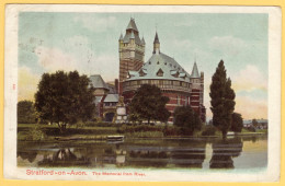 Stratford-on-Avon - The Shakespeare Memorial Theatre From River -posted 1905 - Peacock Brand - Stratford Upon Avon