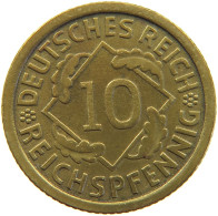 GERMANY 10 PFENNIG 1935 J #a054 0571 - 10 Reichspfennig