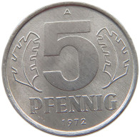 GERMANY DDR 5 PFENNIG 1972 TOP #s069 0691 - 5 Pfennig