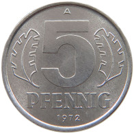 GERMANY DDR 5 PFENNIG 1972 TOP #a076 0335 - 5 Pfennig