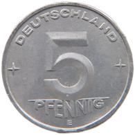 GERMANY DDR 5 PFENNIG 1952 E TOP #a051 0783 - 5 Pfennig