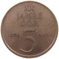 GERMANY DDR 5 MARK 1969 TOP #a045 1191 - 5 Mark