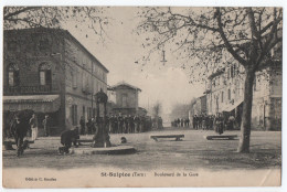 SAINT-SULPICE (81) - CPA - Boulevard De La Gare - Fontaine - Café Ponsant - Saint Sulpice