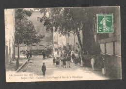 BARJOLS FAUBOURG SAINT MARCEL ET RUE DE LA REPUBLIQUE     D2734 - Barjols