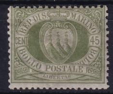 SAN MARINO 1892 - MLH - Sc# 19 - Unused Stamps