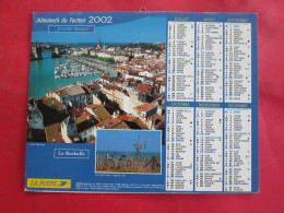 CALENDRIER ALMANACH 2002 MONACO LA ROCHELLE J.CARTIER BRESSON - Tamaño Grande : 2001-...