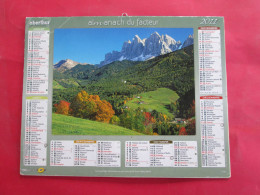 CALENDRIER ALMANACH 2011 MASSIF DES DOLOMITES VUE SUR LE MT BLANC  OBERTHUR - Tamaño Grande : 2001-...