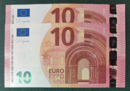 10 EURO SPAIN 2014 LAGARDE V012G3 VB  CORRELATIVE COUPLE SC FDS UNCIRCULATED  PERFECT - 10 Euro