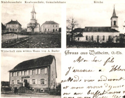 Gruss Aus Walheim U-Els Altkirch 1907 Used Real Photo Multi-View Postcard. Publisher Kunstverlag J.Kuntz Gebweiler - Altkirch