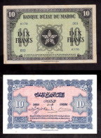 MAROCCO 10 FRANCHI 1943 PIK 25 BB-SPL - Morocco