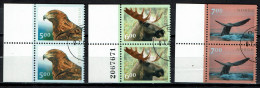 Norway 2000 - Yv.1299/01 Mi.1346/48 - Used - Wild Animals Steinadler Eagle, Elk, Elch, Sperm Whale, Potvis - Used Stamps