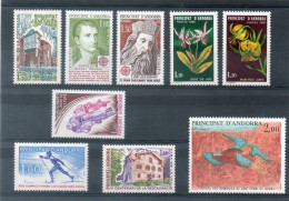 NE - Andorre - 4 - Année 1980 - 9 Timbres Neufs ** - Annate Complete