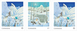 2023 Canada Christmas Winter Scenes Full Set From Booklet Self Adhesive MNH - Ungebraucht