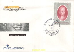 715460 MNH ARGENTINA 1997 LEY DE LOS DERECHOS POLITICOS DE LA MUJER - Ungebraucht