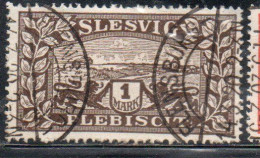 SLESVIG SCHLESWIG GERMANY GERMANIA GERMAN 1920 PLEBISCITE ISSUE VIEW 1m USED USATO OBLITERE' - Schleswig