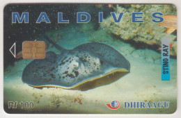 MALDIVES - Sting Ray, Chip: S35 (Module 35),CN :340MLDGIA, Used - Maldives