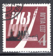 Russia 1963 Single Stamp Issued To Celebrate The 46th Of Great October Revolution In Fine Used Condition. - Used Stamps