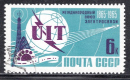 Russia 1964 Single Stamp Issued To Celebrate The 100th Anniversary Of International Communications Union In Fine Used - Used Stamps