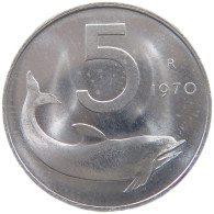 ITALY 5 LIRE 1970 TOP #c016 0723 - 5 Lire