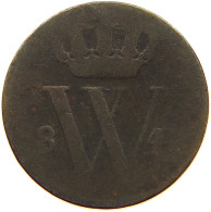NETHERLANDS 1/2 CENT #a015 0117 - 1840-1849 : Willem II