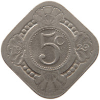 NETHERLANDS 5 CENTS 1929 #c063 0483 - 5 Cent