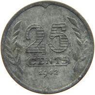 NETHERLANDS 25 CENTS 1942 #s027 0157 - 25 Cent