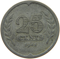 NETHERLANDS 25 CENTS 1941 #a006 0069 - 25 Cent