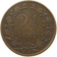 NETHERLANDS 2 1/2 CENT 1880 #a011 0057 - 1849-1890 : Willem III