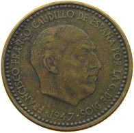 SPAIN PESETA 1947 #s066 0619 - 1 Peseta