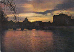 CARTOLINA  ROMA,LAZIO-PONTE E CASTEL SANT'ANGELO-MEMORIA,CULTURA,RELIGIONE,IMPERO ROMANO,BELLA ITALIA,VIAGGIATA 1964 - Castel Sant'Angelo