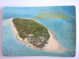 Cpm Australia Greetings From Heron Island Great Barrier Reef Aerial View - Autres & Non Classés
