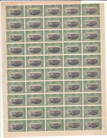 Congo Belge Ocb Nr: 54 ** MNH (zie Scan) IV + D2, 9 Timbres Gomme Abimé - Full Sheets