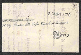 Prefilateliche&Documenti - Documenti - S. Miniato - Circolare A Stampa Per Firenze Del 7 Novembre 1843 - Vanni Alfani - Altri & Non Classificati