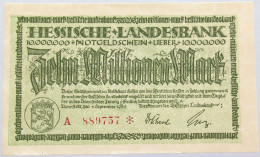 GERMANY 10 MILLIONEN MARK 1923 HESSEN #alb004 0071 - 10 Millionen Mark