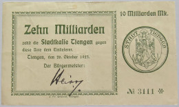 GERMANY 10 MILLIARDEN MARK 1923 TIENGEN #alb010 0109 - 10 Milliarden Mark