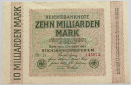 GERMANY 10 MILLIARDEN 1923 BERLIN 114C #alb012 0127 - 10 Milliarden Mark