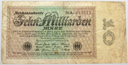 GERMANY 10 MILLIARDEN 1923 #alb013 0205 - 10 Mrd. Mark