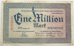 GERMANY 1 MILLION MARK 1923 WETZLAR #alb004 0401 - 1 Mio. Mark