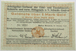 GERMANY 1 MARK GOLD 1923 RARE #alb002 0325 - 1 Mark